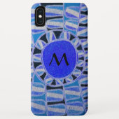 SUN SOLAR ENERGY MONOGRAM Blue White Black Case-Mate iPhone Case (Achterkant)