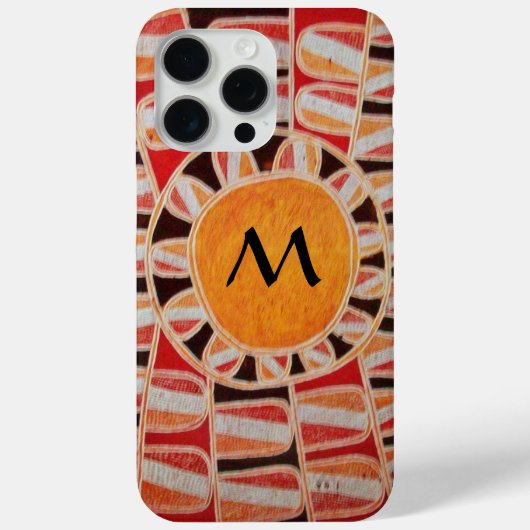 SUN SOLAR ENERGY MONOGRAM geel oranje rood zwart Case-Mate iPhone Case (Achterkant)