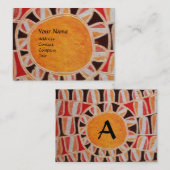 SUN SOLAR ENERGY MONOGRAM geel oranje rood zwart Visitekaartje (Voorkant / Achterkant)