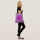 SUN SOLAR ENERGY MONOGRAM Pink Fuchsia Black Tote Bag (Op model)