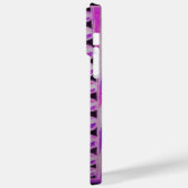 SUN SOLAR ENERGY MONOGRAM Pink Paars Black Case-Mate iPhone Case (Achterkant / Links)