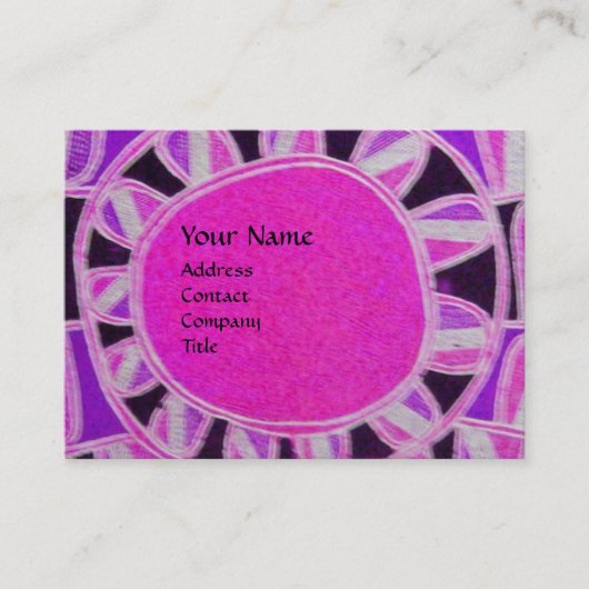 SUN SOLAR ENERGY MONOGRAM roze fuchsie zwart Visitekaartje (Voorkant)