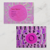 SUN SOLAR ENERGY MONOGRAM roze fuchsie zwart Visitekaartje (Voorkant / Achterkant)