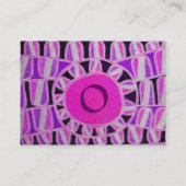 SUN SOLAR ENERGY MONOGRAM roze fuchsie zwart Visitekaartje (Achterkant)