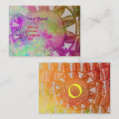 SUN SOLAR ENERGY MONOGRAM yellow fuchsia paars Visitekaartje (Voorkant / Achterkant)