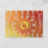 SUN SOLAR ENERGY MONOGRAM yellow fuchsia paars Visitekaartje (Achterkant)