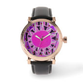 SUN SOLAR ENERGY/Pink Fuchsia, White, Black Horloge (Voorkant)