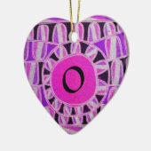 SUN SOLAR ENERGY VALENTIJNSDAG HEART MONOGRAM KERAMISCH ORNAMENT (Links)