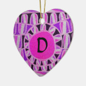 SUN SOLAR ENERGY VALENTIJNSDAG HEART MONOGRAM KERAMISCH ORNAMENT (Links)