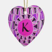 SUN SOLAR ENERGY VALENTIJNSDAG HEART MONOGRAM KERAMISCH ORNAMENT (Links)