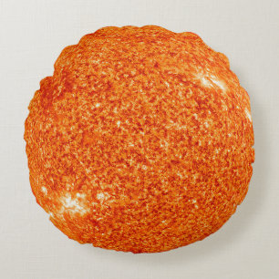 Sun Solar Star Space Zonnestelsel Oranje Planeet Rond Kussen
