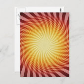 Sun Spiral: Abstracte kunst: Briefkaart (Voorkant / Achterkant)