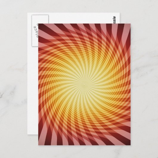 Sun Spiral: Abstracte kunst: Briefkaart (Voorkant / Achterkant)