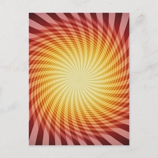 Sun Spiral: Abstracte kunst: Briefkaart (Voorkant)