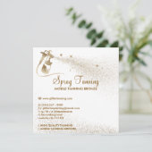 Sun Spray Tan Nazorg Instructies Body Tips Kaart (Staand voorkant)