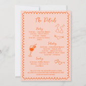 Sun & Spritz Hand getrokken vrijgezellenweekend Kaart (Achterkant)