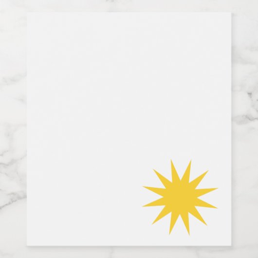 Sun/Star - Labels Wijn Etiket (Enkel label)