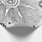 Sun Stars Antiek Nachtlucht Middeleeuwse Zodiac Cadeaupapier (Hoek)