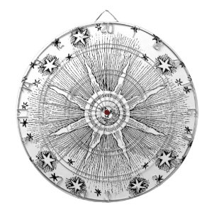 Sun Stars Antiek Nachtlucht Middeleeuwse Zodiac Dartbord