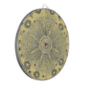 Sun Stars Antiek Nachtlucht Middeleeuwse Zodiac Dartbord (Voorkant Links)