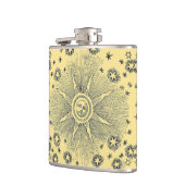 Sun Stars Antiek Nachtlucht Middeleeuwse Zodiac Heupfles (Links)