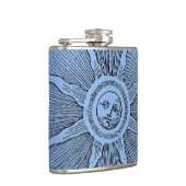 Sun Stars Antiek Nachtlucht Middeleeuwse Zodiac Heupfles (Rechts)