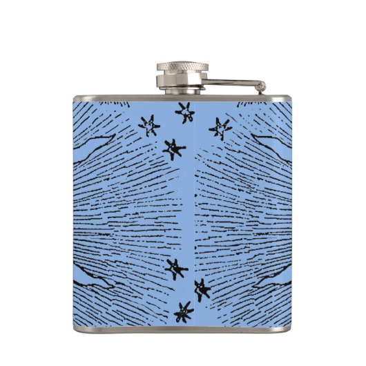 Sun Stars Antiek Nachtlucht Middeleeuwse Zodiac Heupfles (Achterkant)