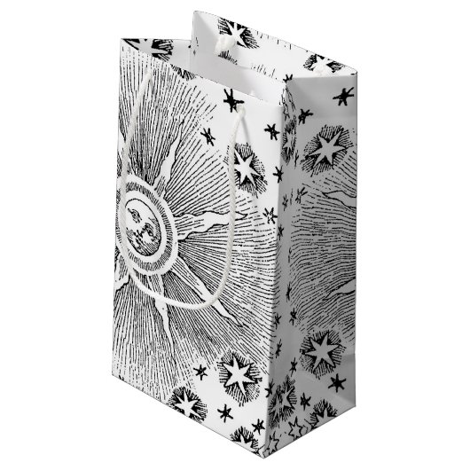 Sun Stars Antiek Nachtlucht Middeleeuwse Zodiac Klein Cadeauzakje (Achterkant Gekanteld)