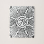 Sun Stars Antiek Nachtlucht Middeleeuwse Zodiac Legpuzzel (Verticaal)