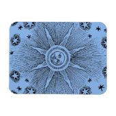 Sun Stars Antiek Nachtlucht Middeleeuwse Zodiac Magneet (Horizontaal)