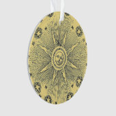 Sun Stars Antiek Nachtlucht Middeleeuwse Zodiac Ornament (voorkant)