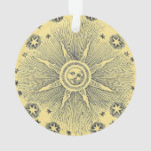 Sun Stars Antiek Nachtlucht Middeleeuwse Zodiac Ornament (achterkant)