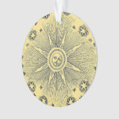 Sun Stars Antiek Nachtlucht Middeleeuwse Zodiac Ornament (voorkant)