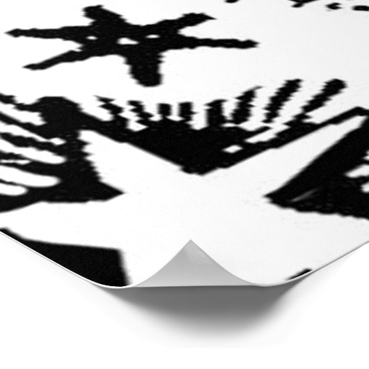 Sun Stars Antiek Nachtlucht Middeleeuwse Zodiac Poster (Hoek)