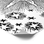 Sun Stars Antiek Nachtlucht Middeleeuwse Zodiac Poster (Hoek)