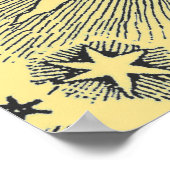 Sun Stars Antiek Nachtlucht Middeleeuwse Zodiac Poster (Hoek)