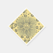 Sun Stars Antiek Nachtlucht Middeleeuwse Zodiac Servetten (Hoek)