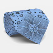 Sun Stars Antiek Nachtlucht Middeleeuwse Zodiac Stropdas (Opgerold)