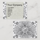 Sun Stars Antiek Nachtlucht Middeleeuwse Zodiac Visitekaartje (Voorkant / Achterkant)