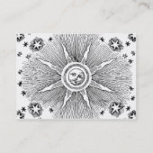 Sun Stars Antiek Nachtlucht Middeleeuwse Zodiac Visitekaartje (Achterkant)