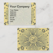 Sun Stars Antiek Nachtlucht Middeleeuwse Zodiac Visitekaartje (Voorkant / Achterkant)