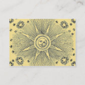 Sun Stars Antiek Nachtlucht Middeleeuwse Zodiac Visitekaartje (Achterkant)