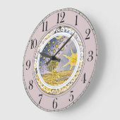 Sun Stars Celestial Lavender Grote Klok (Hoek)