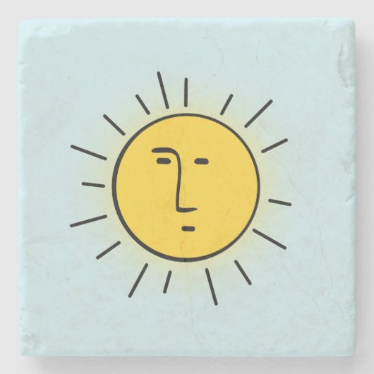 Sun Stenen Onderzetter (Voorkant)