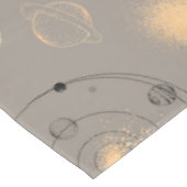 Sun sterren maanfasen planeten zwart goud op bruin tafelkleed (Gekanteld)