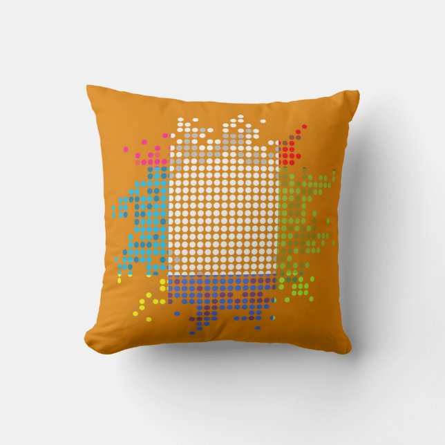 Sun Stippen Art Design Abstract Pillow 18 Kussen (Voorkant)