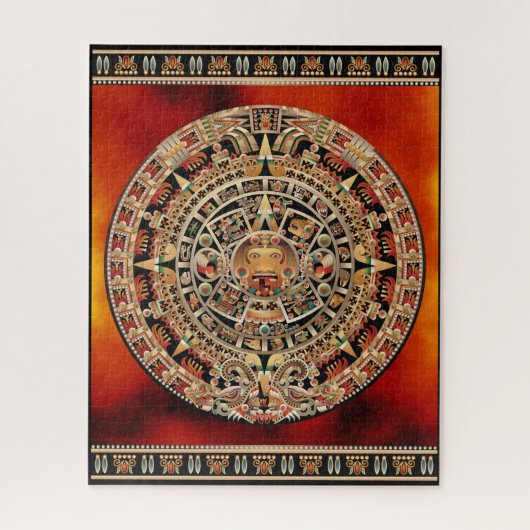 Sun Stone of Tenochtitlan Legpuzzel (Verticaal)