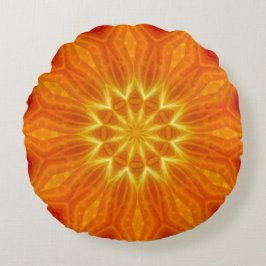 Sun Storm Star Mandala Round Pillow Rond Kussen
