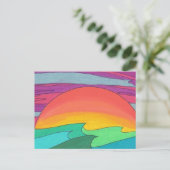Sun Streged Sky Briefkaart (Staand voorkant)