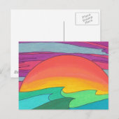Sun Streged Sky Briefkaart (Voorkant / Achterkant)